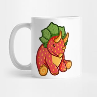 Strawberry Triceratops, Dino, Dinosaur Mug